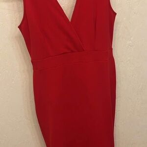 Fashion Nova size L red flare dress